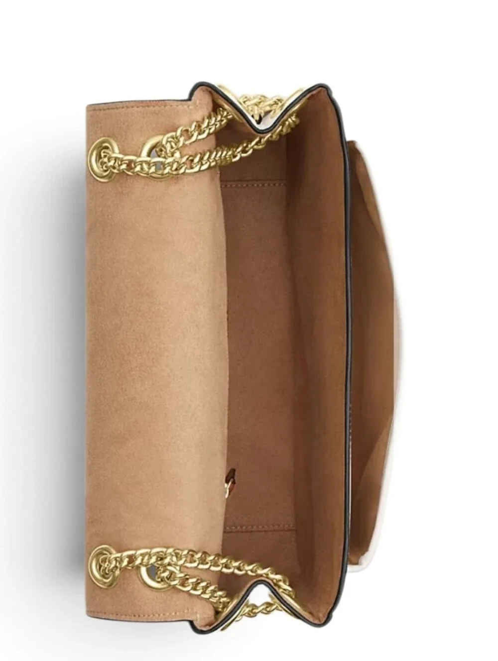 Coach Elodie White Leather Chain Shoulder Bag